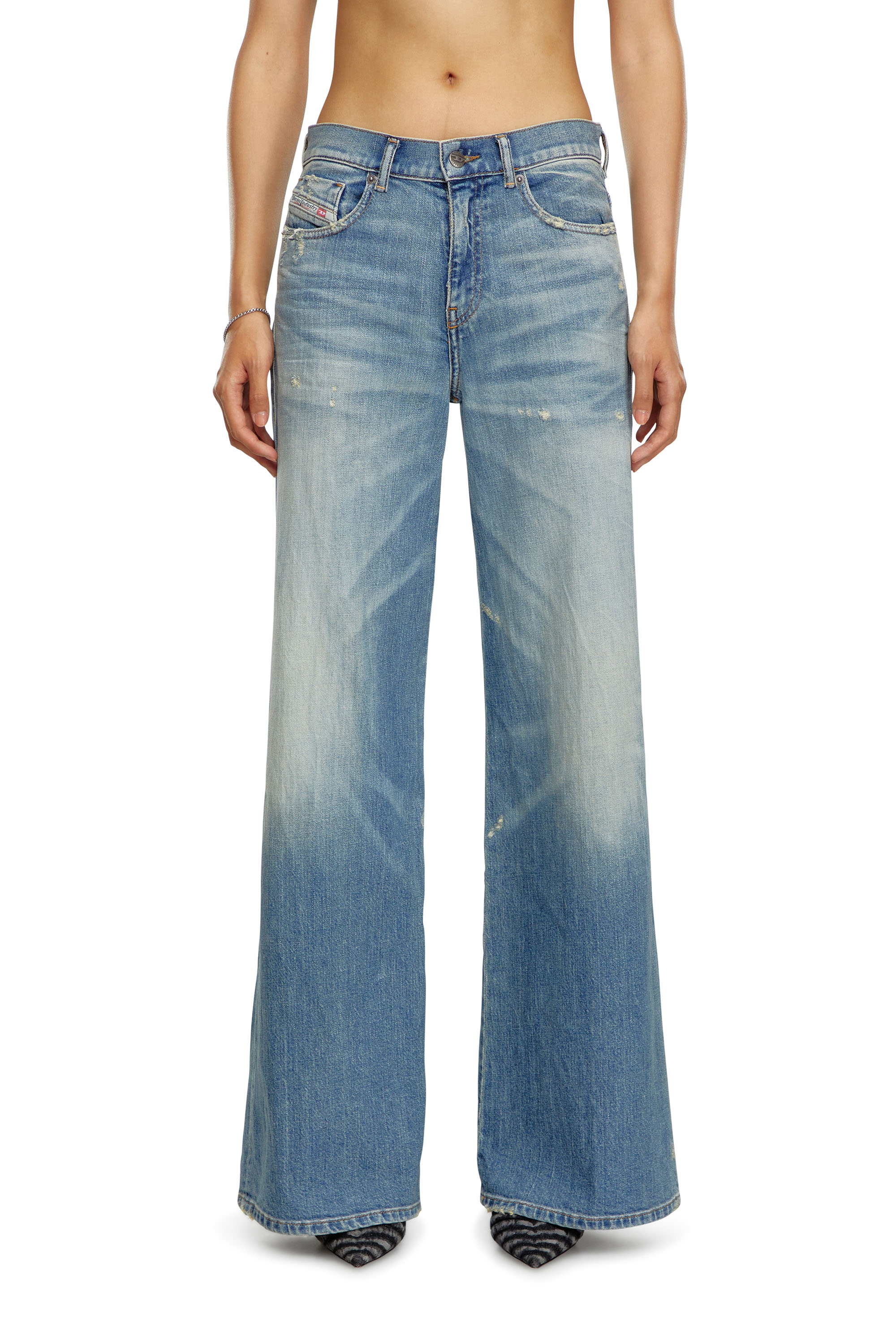 Diesel - Flare Jeans 1978 D-Akemi 09J44 Donna, Blu medio - Image 1
