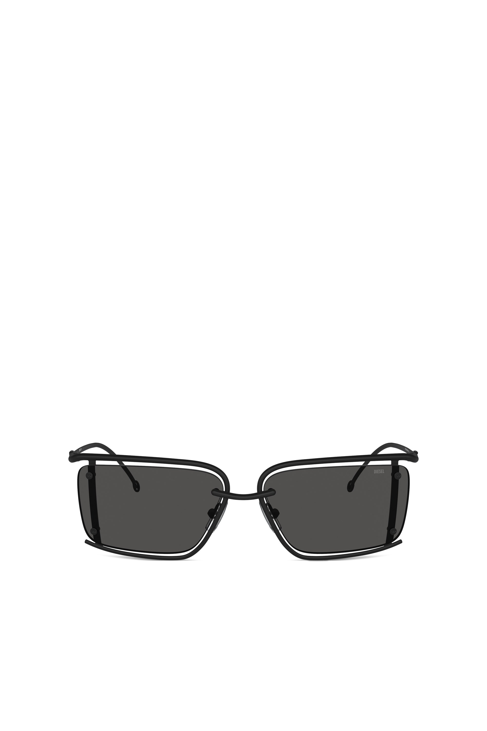 Diesel - 0DL1002, Occhiali da sole rettangolari Unisex in Nero - 1